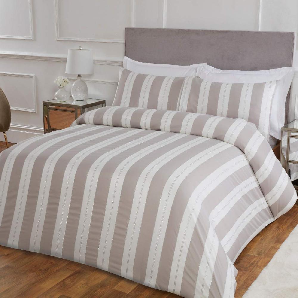 sleepdown Metallic Stripe - Duvet Cover & Pillowcase Set