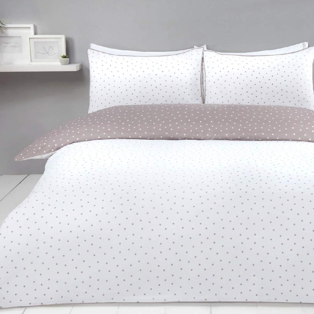 Sleepdown Mini Polka Dots - Reversible Duvet Cover And Pillowcase Set