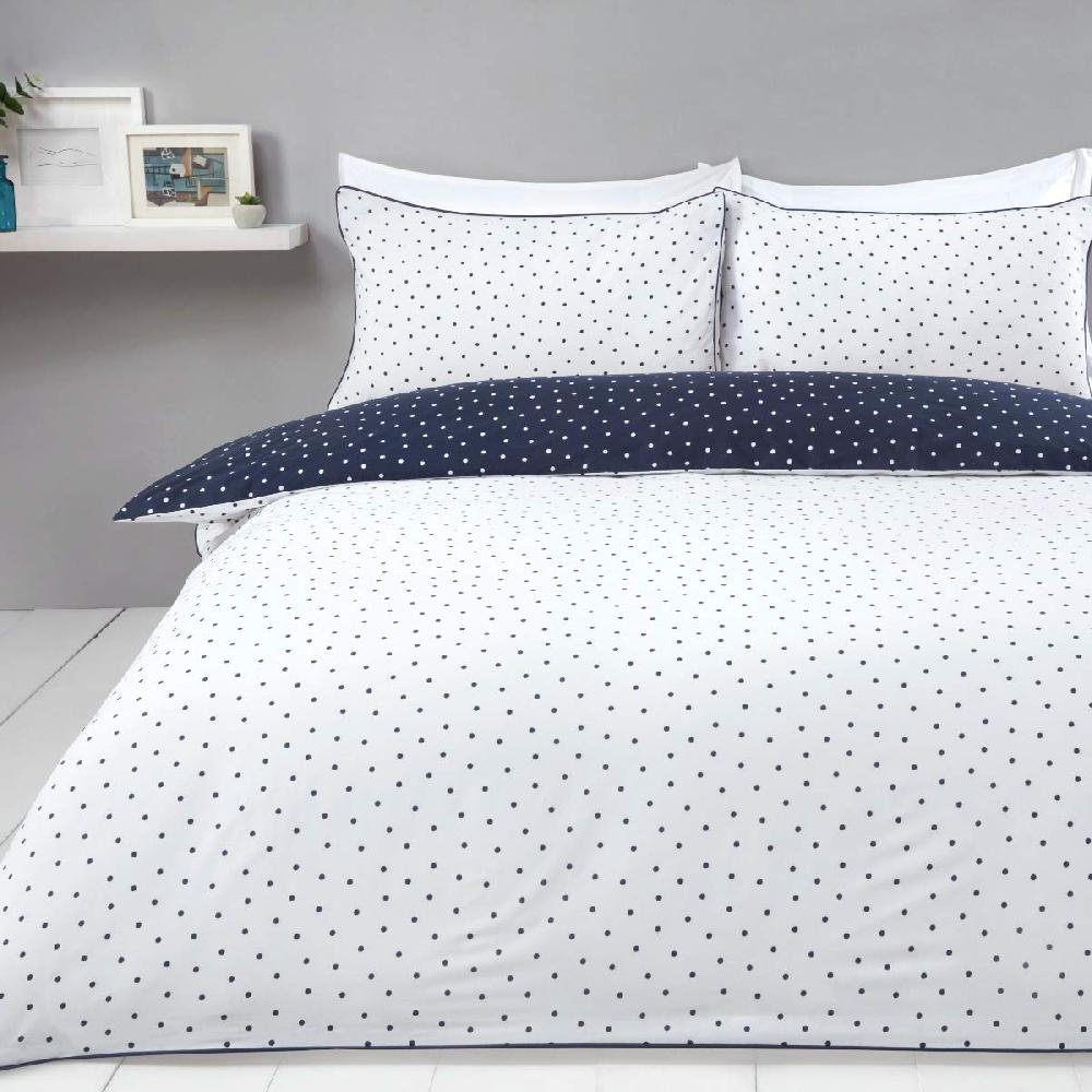 Sleepdown Mini Polka Dots - Reversible Duvet Cover And Pillowcase Set