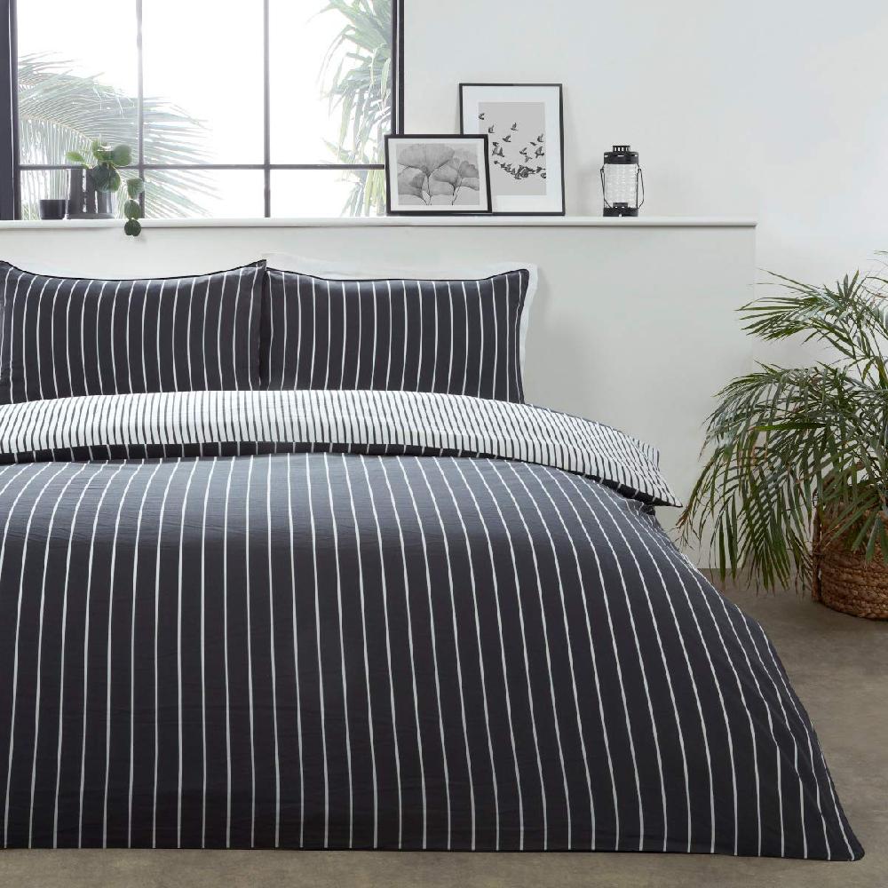 Sleepdown Mini Stripe - Reversible Duvet Cover & Pillowcase Set