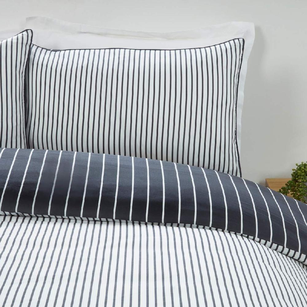 Sleepdown Mini Stripe - Reversible Duvet Cover & Pillowcase Set