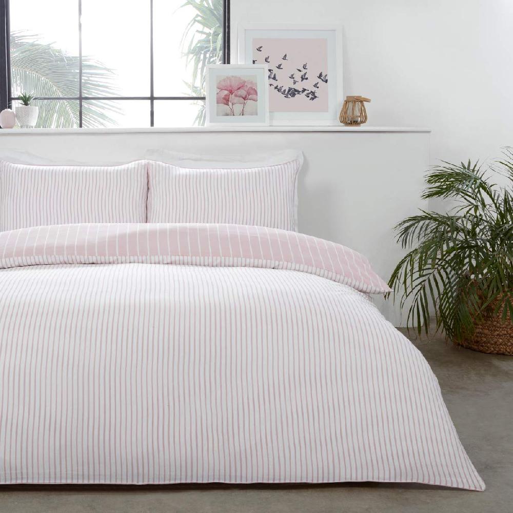 Sleepdown Mini Stripe - Reversible Duvet Cover & Pillowcase Set