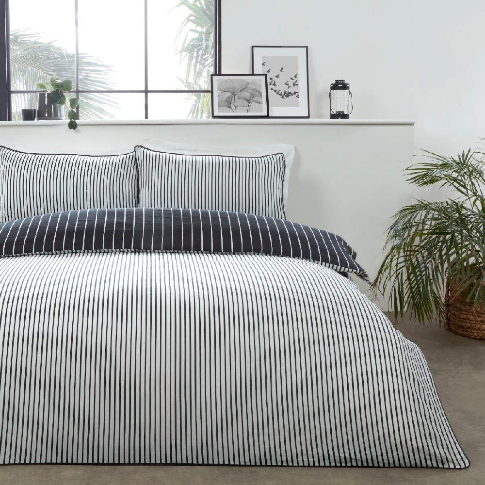 sleepdown Mini Stripe - Reversible Duvet Cover & Pillowcase Set