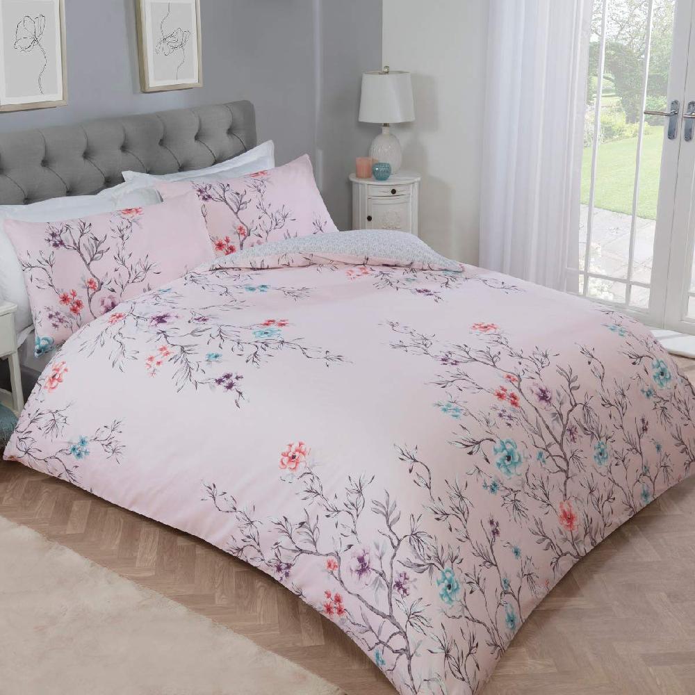 sleepdown Oriental Blossom - Reversible Duvet Cover & Pillowcase Set