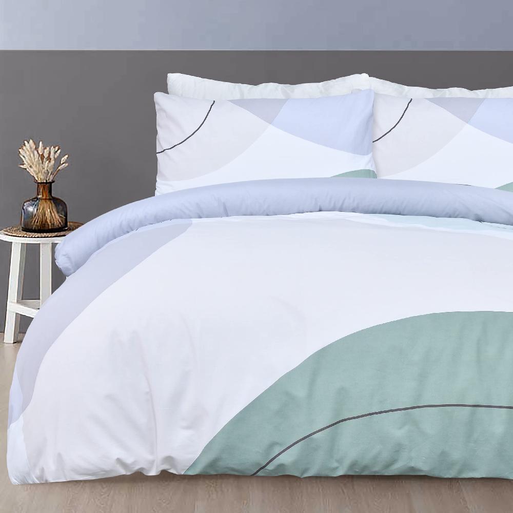 Sleepdown Oversize Geo - Reversible Duvet Cover & Pillowcase Set