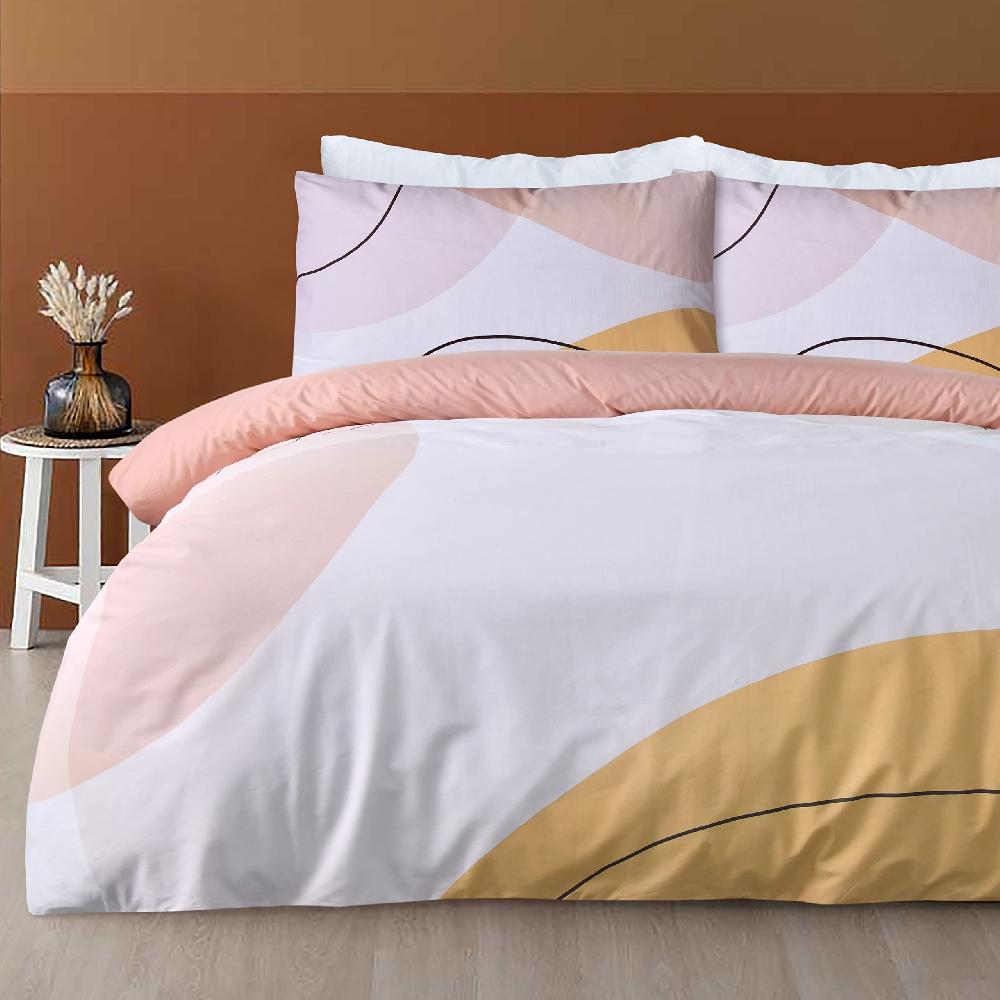 sleepdown Oversize Geo - Reversible Duvet Cover & Pillowcase Set