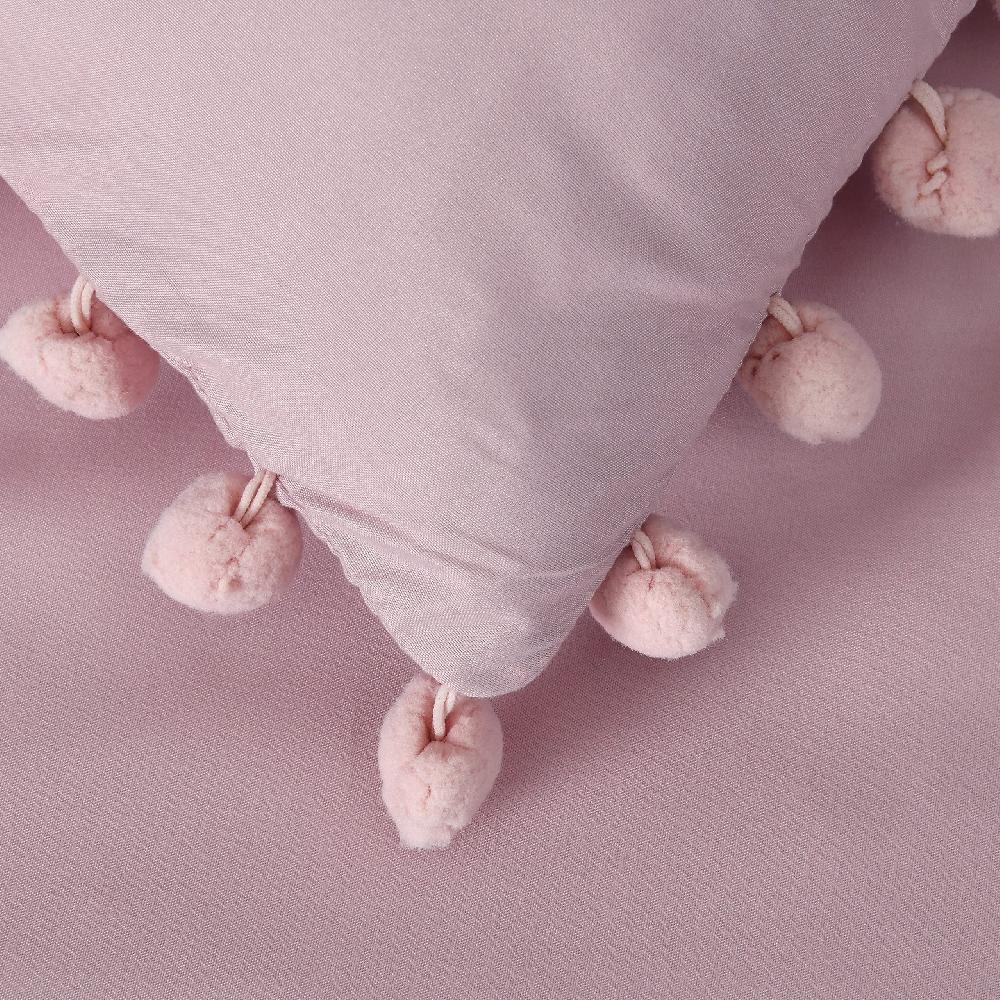 Sleepdown Pom Pom Border - Duvet Cover And Pillowcase Set