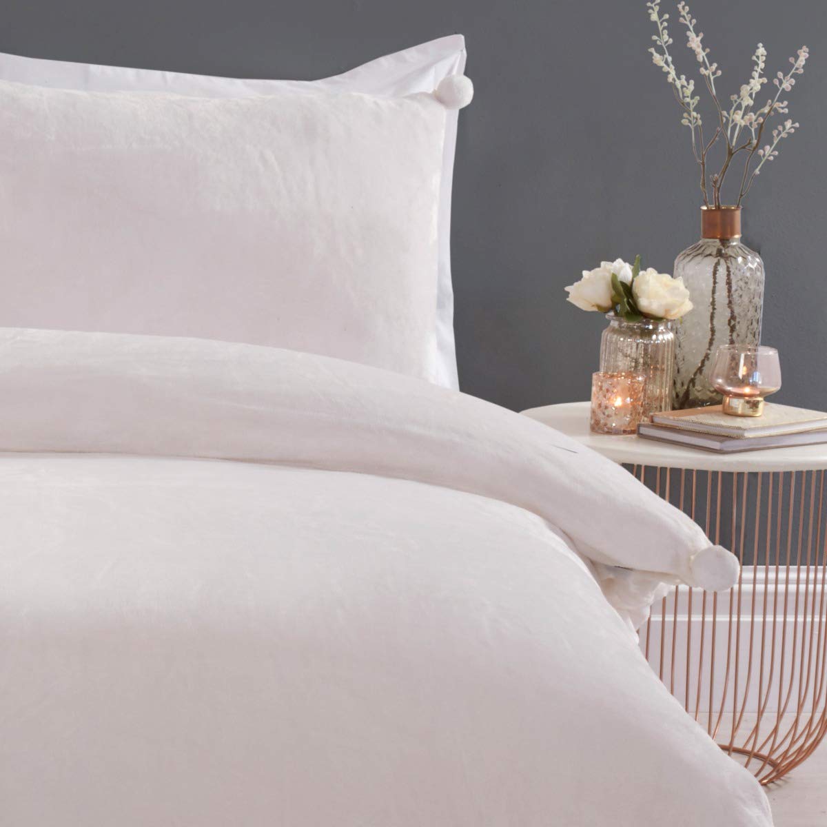Sleepdown Pom Pom Fleece - Duvet Cover & Pillowcase Set
