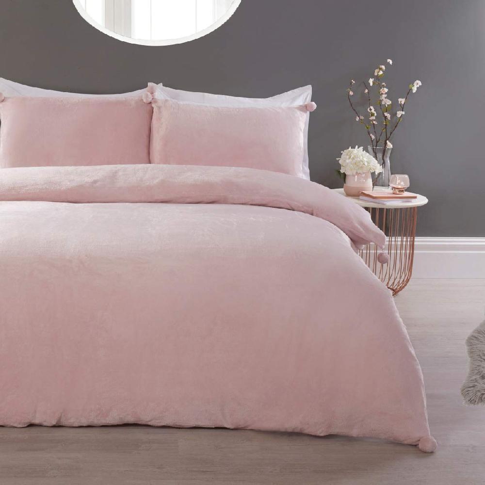 Sleepdown Pom Pom Fleece - Duvet Cover & Pillowcase Set