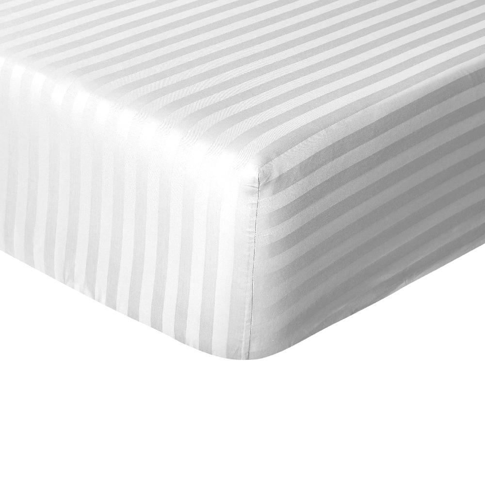 Sleepdown Satin Stripe 100% Cotton - Deep Fitted Sheets