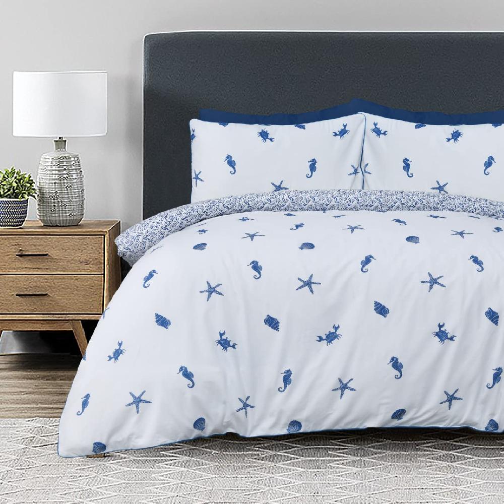sleepdown Sea Shore - Reversible Duvet Cover & Pillowcase Set