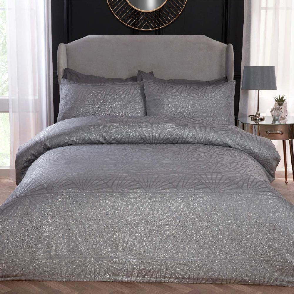 Sleepdown Geo Metallic - Duvet Cover & Pillowcase Set
