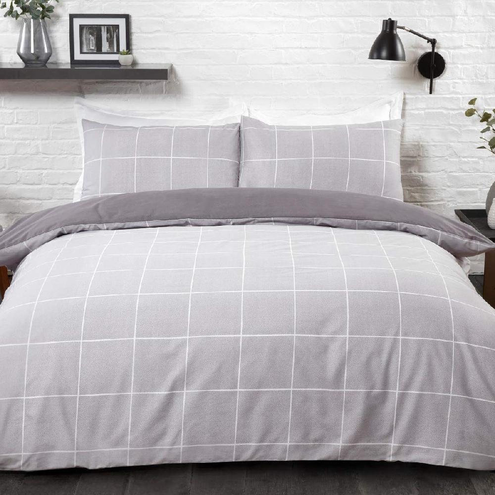 sleepdown Grid Check - Duvet Cover & Pillowcase Set