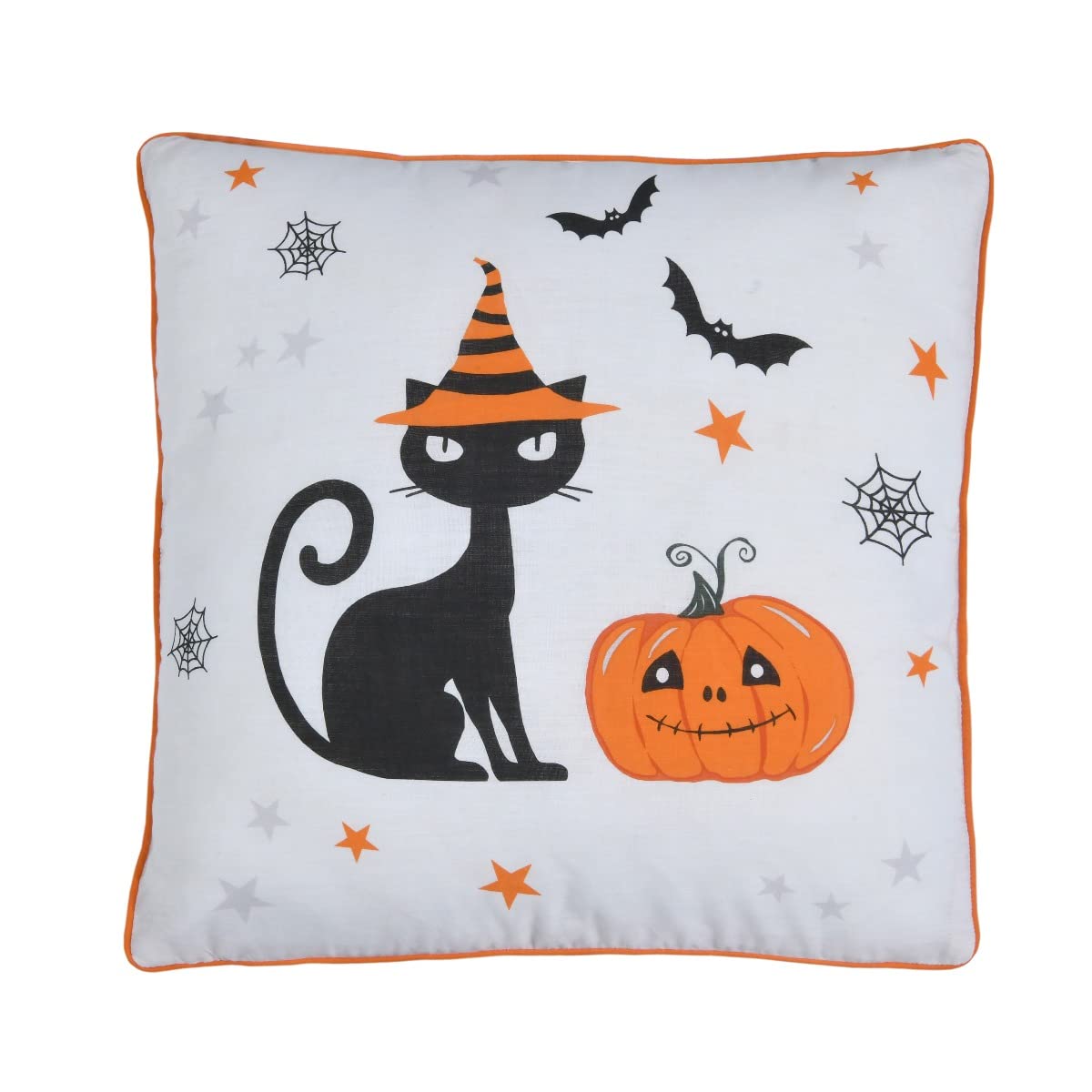 sleepdown Sleepdown Halloween Pumpkins Filled Cushion Soft Decorative Square Piped Edge Cushion For Home Decor Sofa Bedroom