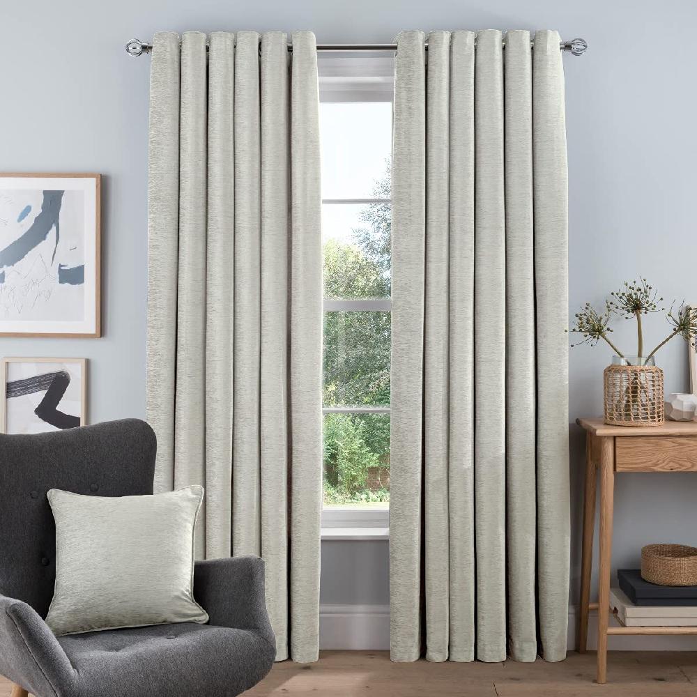 Sleepdown Luxury Chenille - Eyelet Lined Curtains