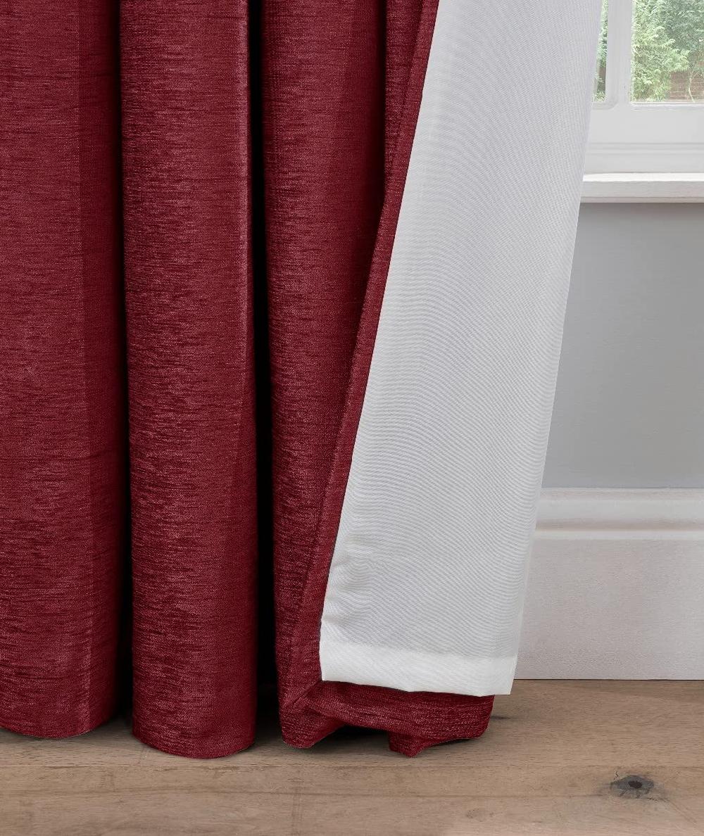 Sleepdown Luxury Chenille - Eyelet Lined Curtains