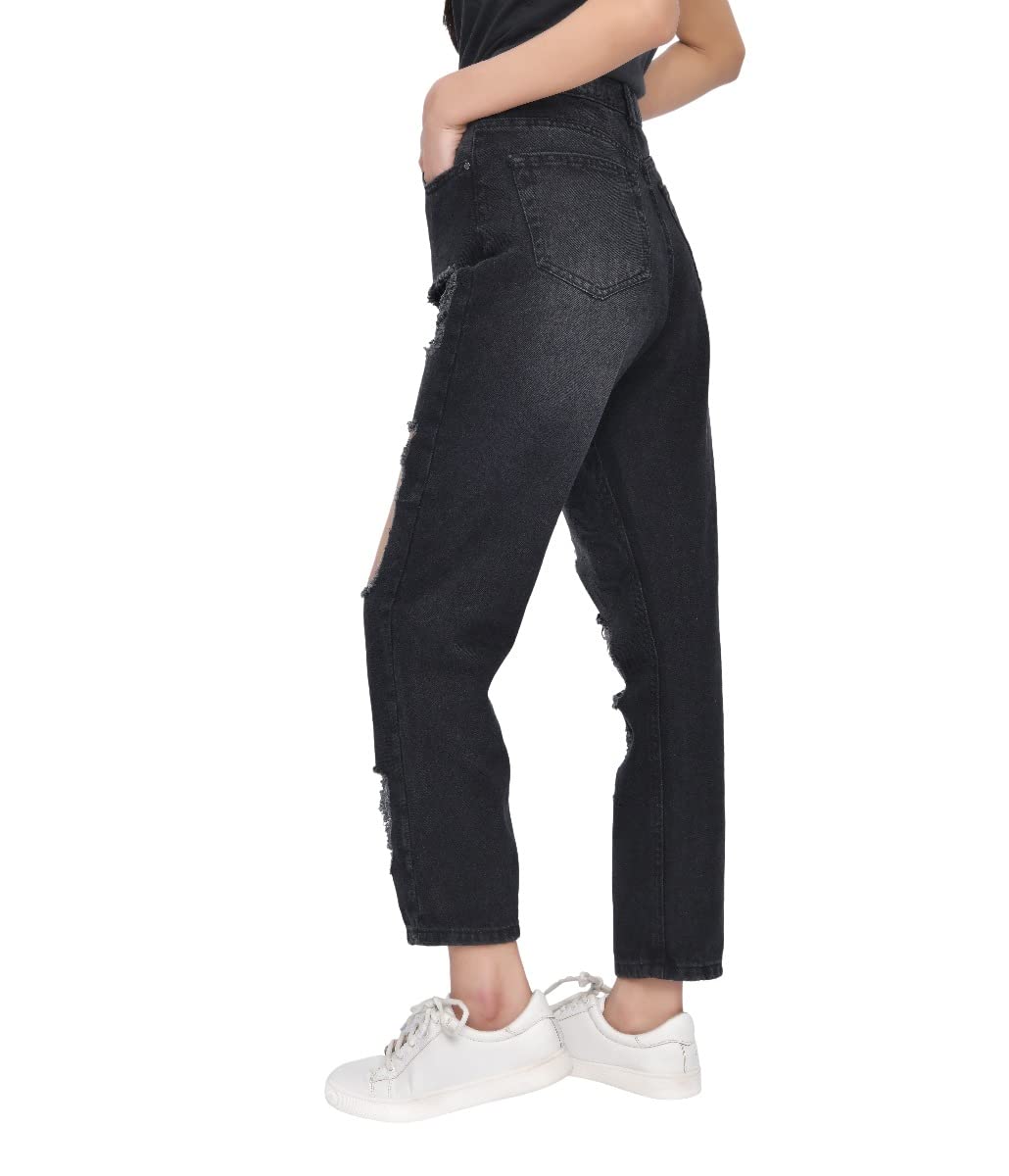 Sleepdown Multi Rip High Waisted - Mom Jean
