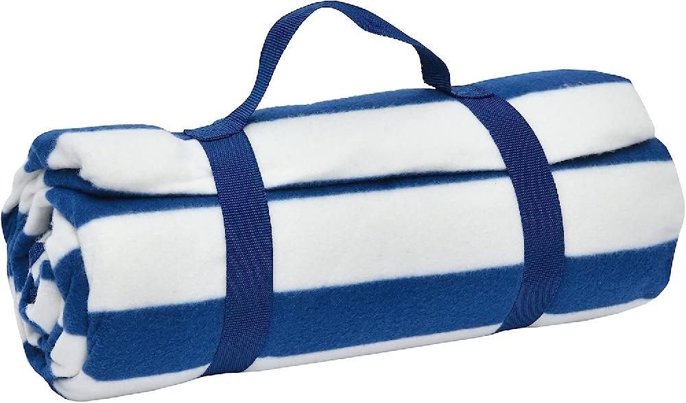 sleepdown Nautical Striped - Fleece Picnic Blanket