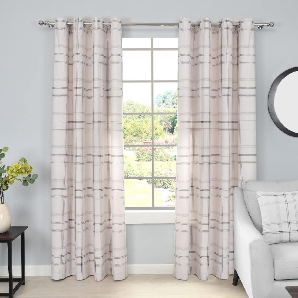 Sleepdown Printed Check - Eyelet Curtains