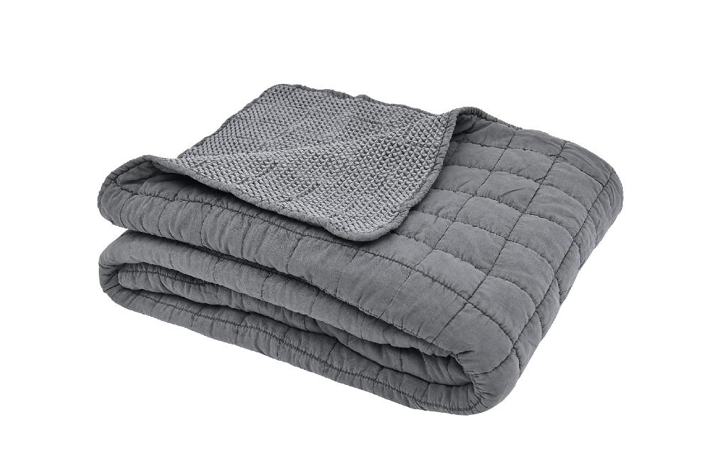 sleepdown Sleepdown Quilted Waffle Throw Over Sofa Bed Super Soft Warm Cosy Luxury Blanket Bed Bedspread