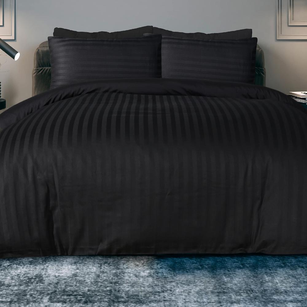 Sleepdown Satin Stripe - Duvet Cover & Pillowcase Set