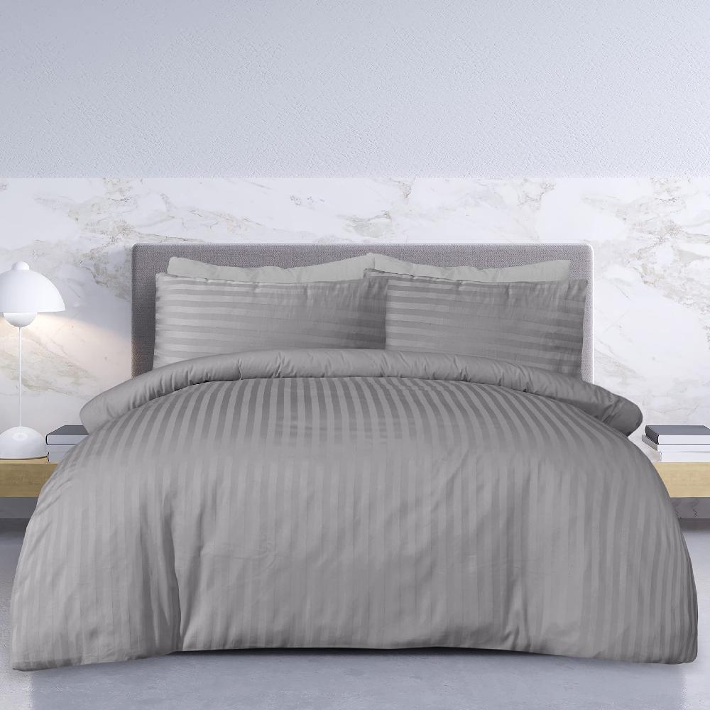 sleepdown Satin Stripe - Duvet Cover & Pillowcase Set