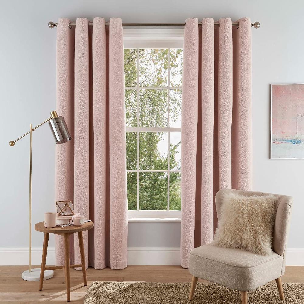 sleepdown Teddy Fleece - Eyelet Lined Curtains
