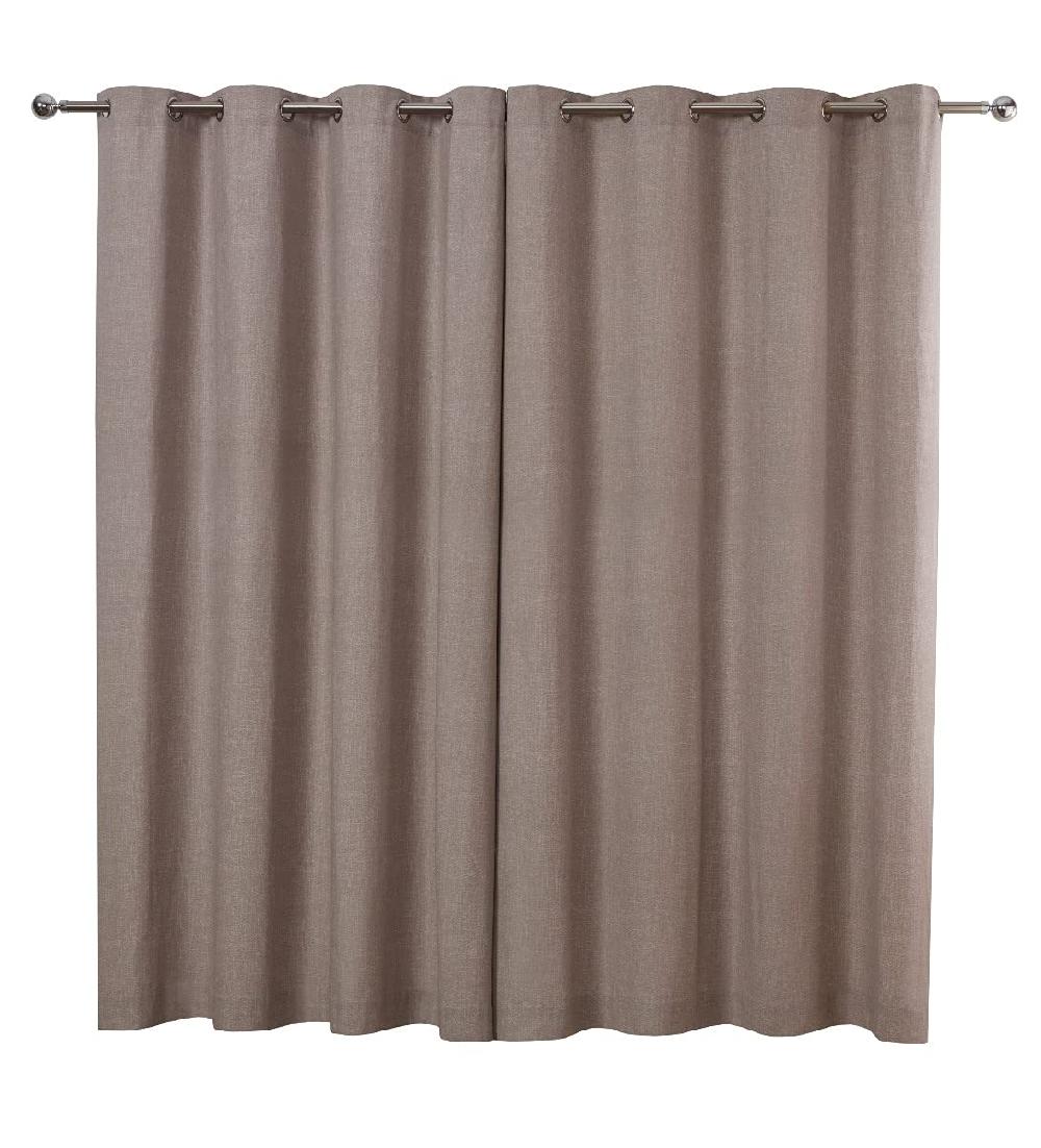 Sleepdown Textured Print - Eyelet Lined Curtains