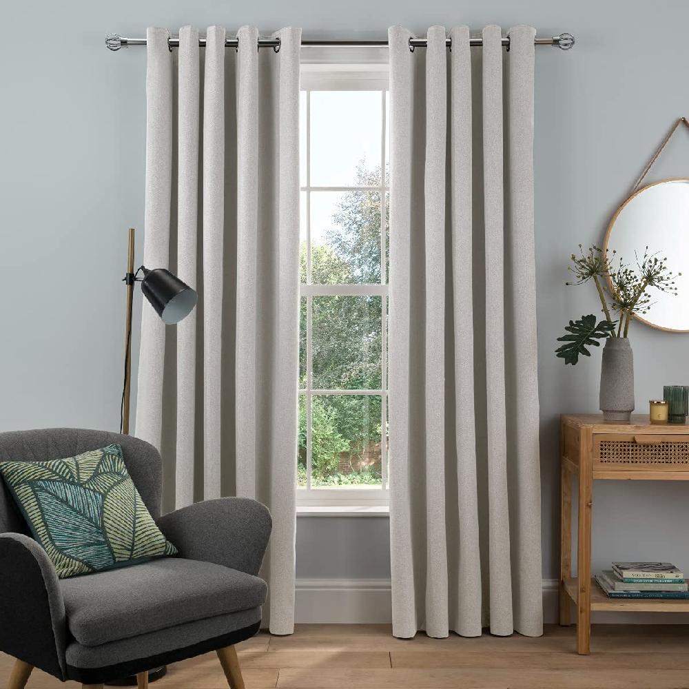 Sleepdown Tonal Fleck - Eyelet Blackout Curtains