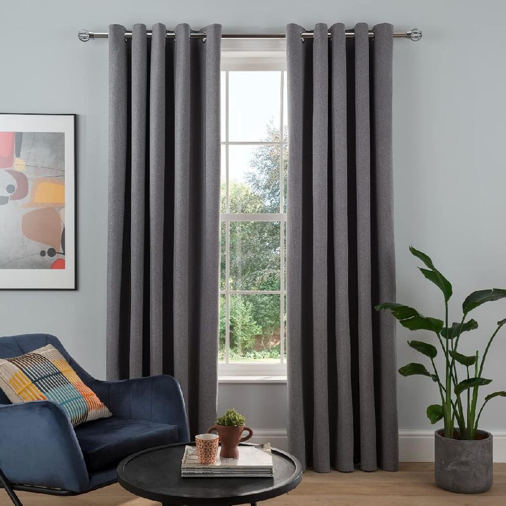 sleepdown Tonal Fleck - Eyelet Blackout Curtains