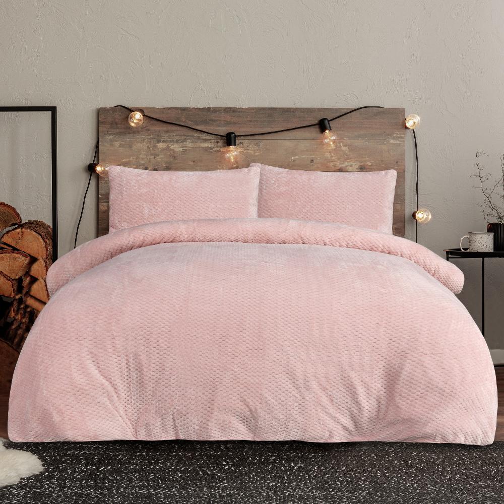 Sleepdown Waffle Fleece - Duvet Cover & Pillowcase Set