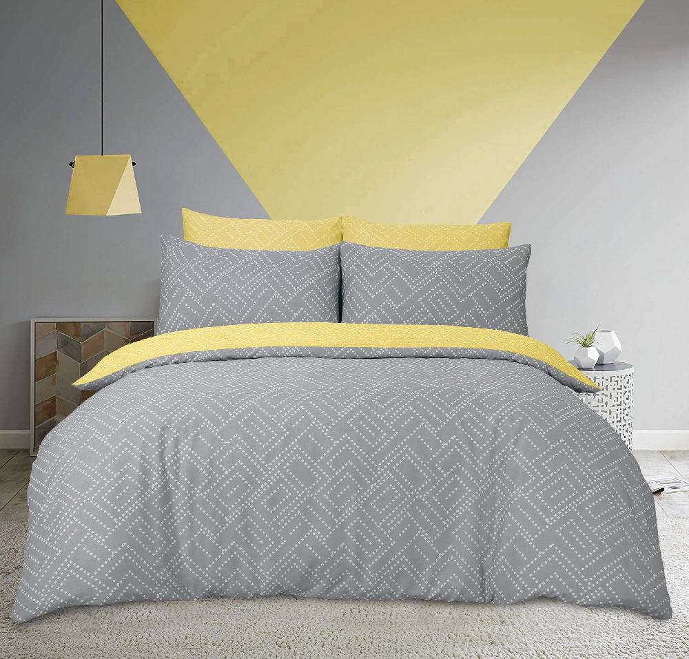 Sleepdown Square Dot Geo - Duvet Cover & Pillowcase Set