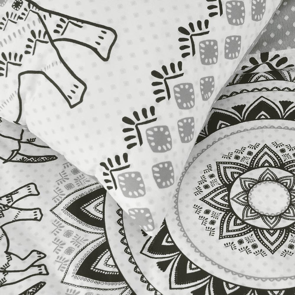 Sleepdown Tribal Elephant - Reversible Duvet Cover & Pillowcase Set