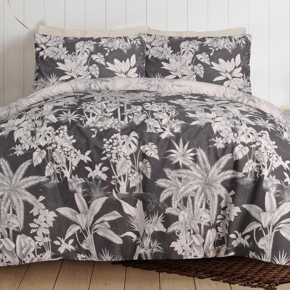 Sleepdown Tropical Monkey - Reversible Duvet Cover & Pillowcase Set