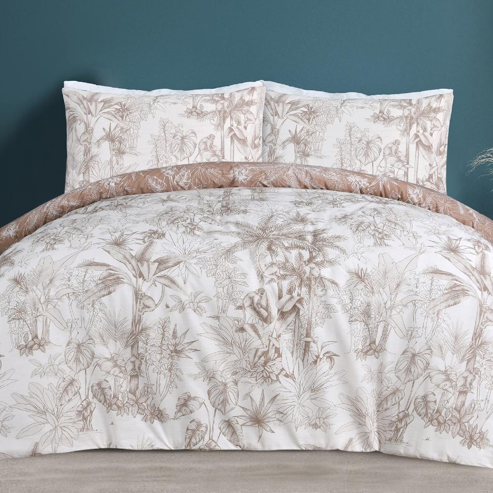 sleepdown Tropical Monkey - Reversible Duvet Cover & Pillowcase Set