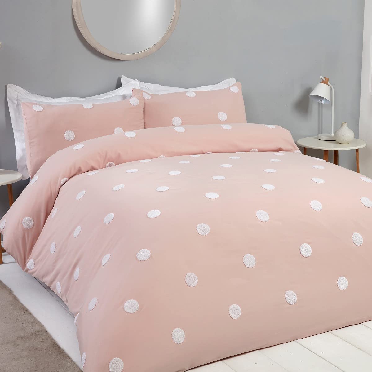 sleepdown Tufted Polka Dots - Duvet Cover & Pillowcase Set