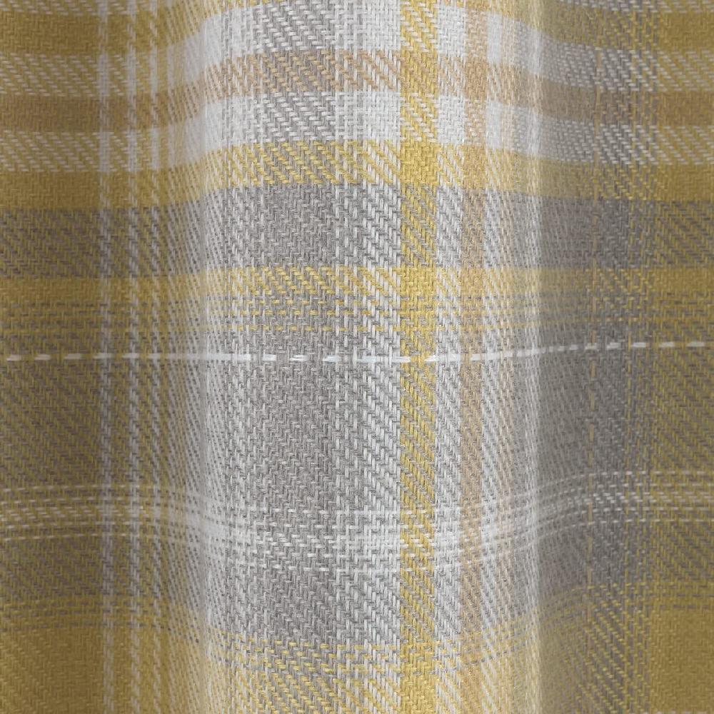Sleepdown Woven Brushed Check - Eyelet Lined Curtains