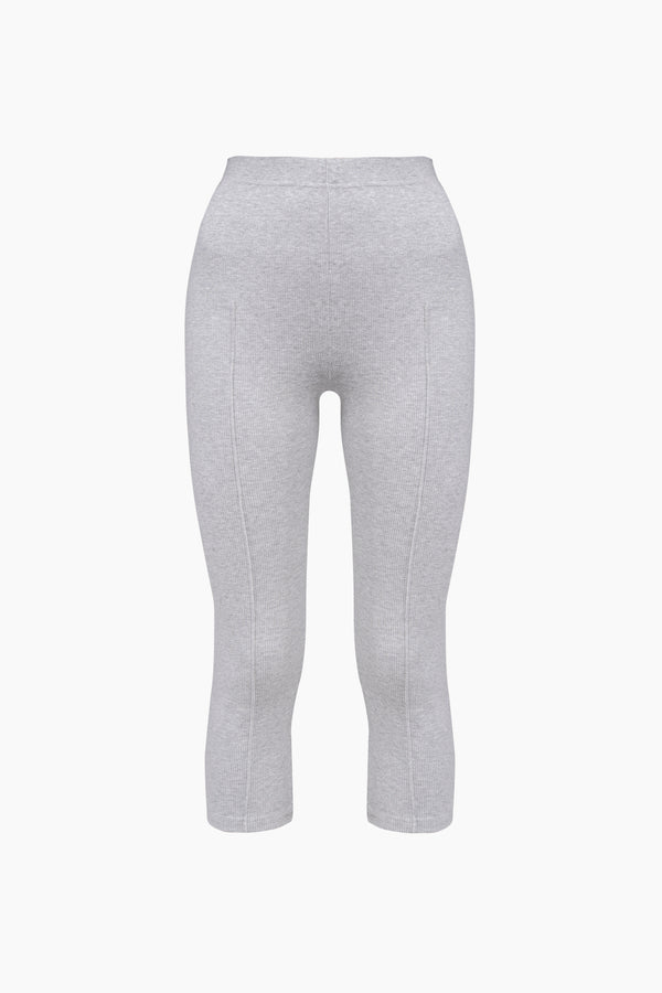 Sleeper Capri Stretch-cotton Jersey Legging In Grey