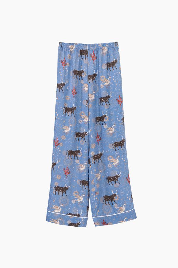 Sleeper Pastelle Oversized Pants In Blue Mystic Print