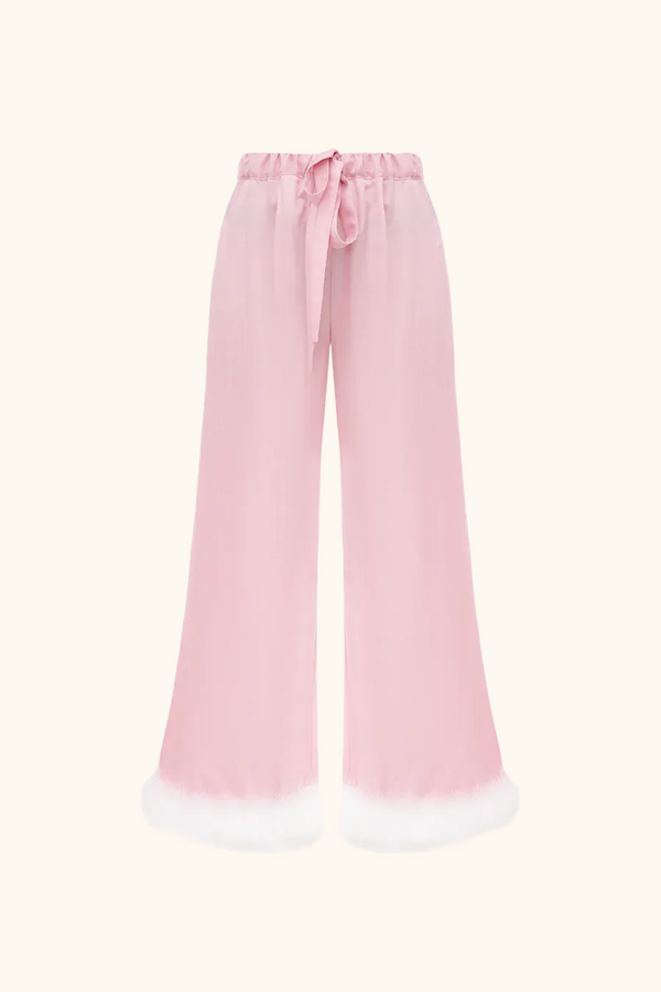 sleeper Bisou Bisou Pants with Feathers in Pink