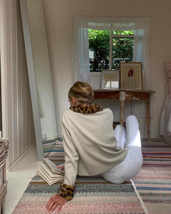 Sleeper Carmela Knitted Cardigan In Beige