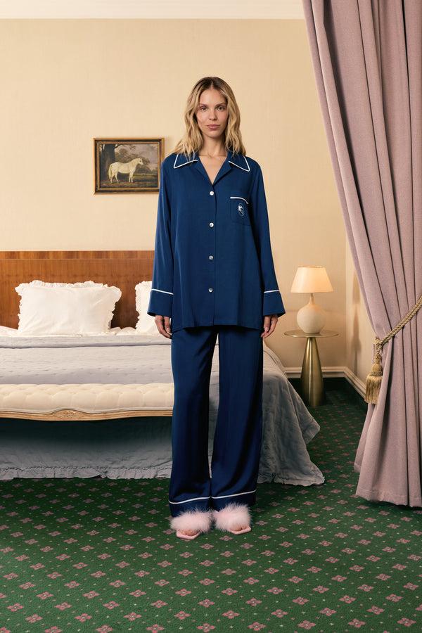 Sleeper Finnegan Unisex Pajama Pants In Navy
