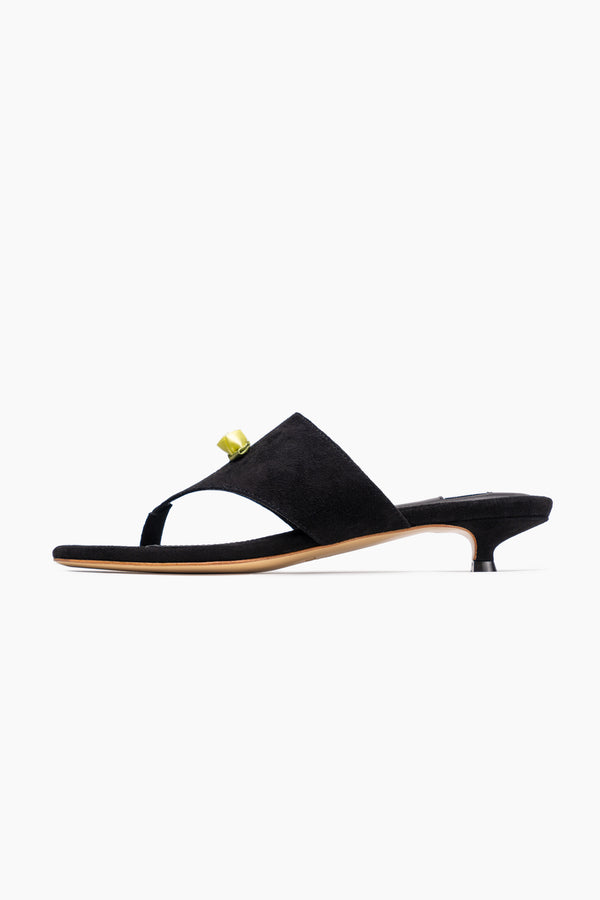 Sleeper Golda Suede Kitten Heel Mules In Black