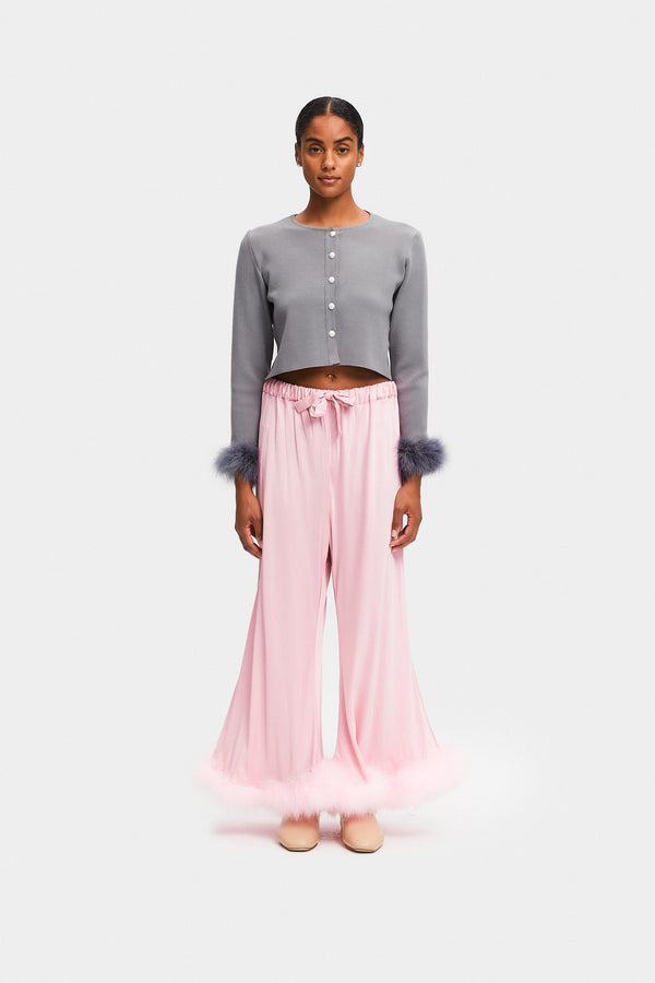 sleeper Knitted Cardigan in Flame Gray