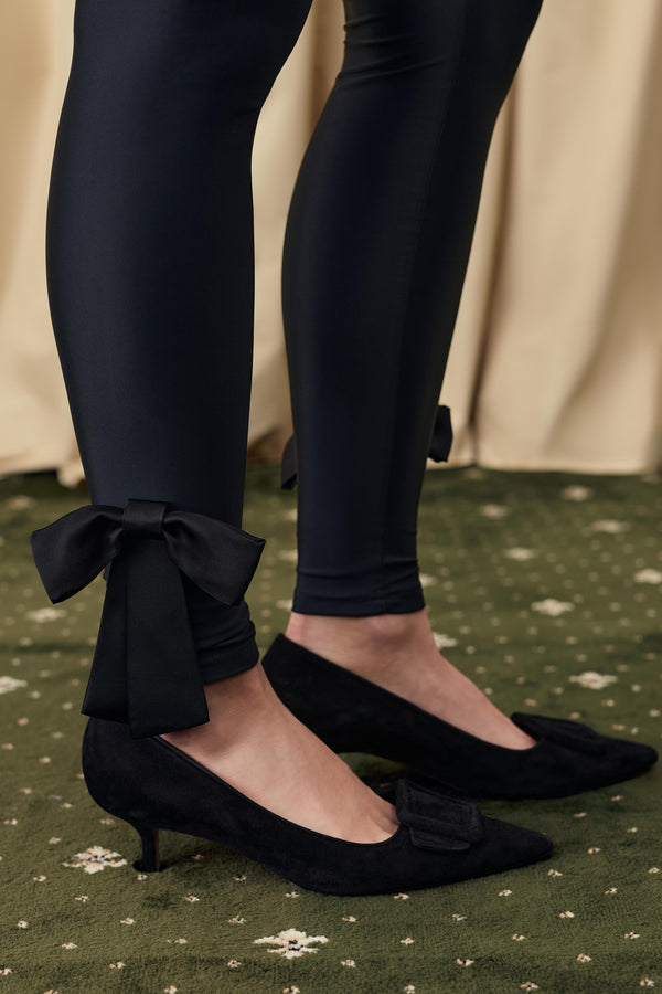 Sleeper Lola Leggings With Bow Detail In Black