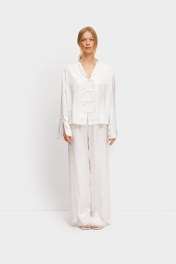 Sleeper Louis Pajamas Set With Pants In White