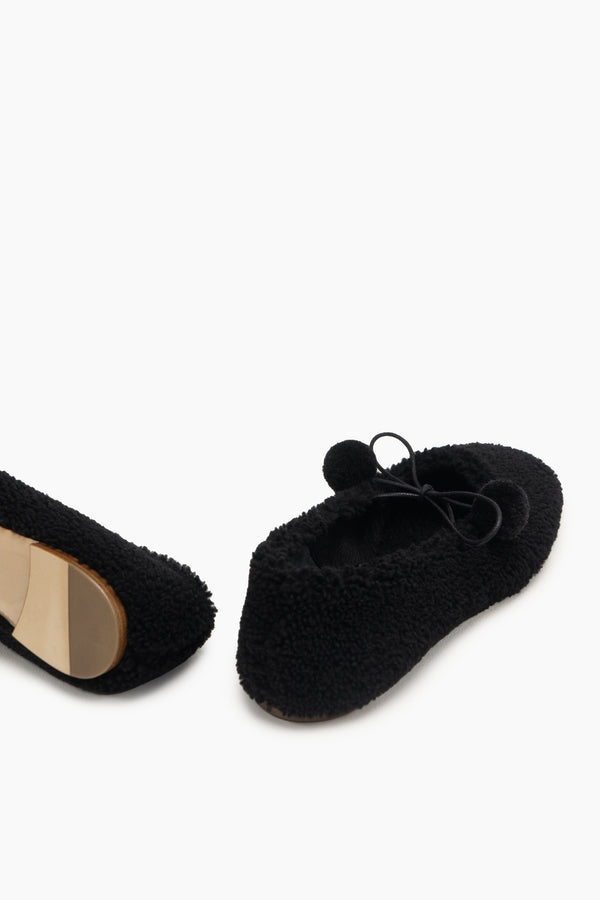 Sleeper Lulu Shearling Slippers In Black