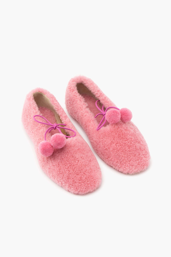 sleeper Lulu Shearling Slippers in Pink