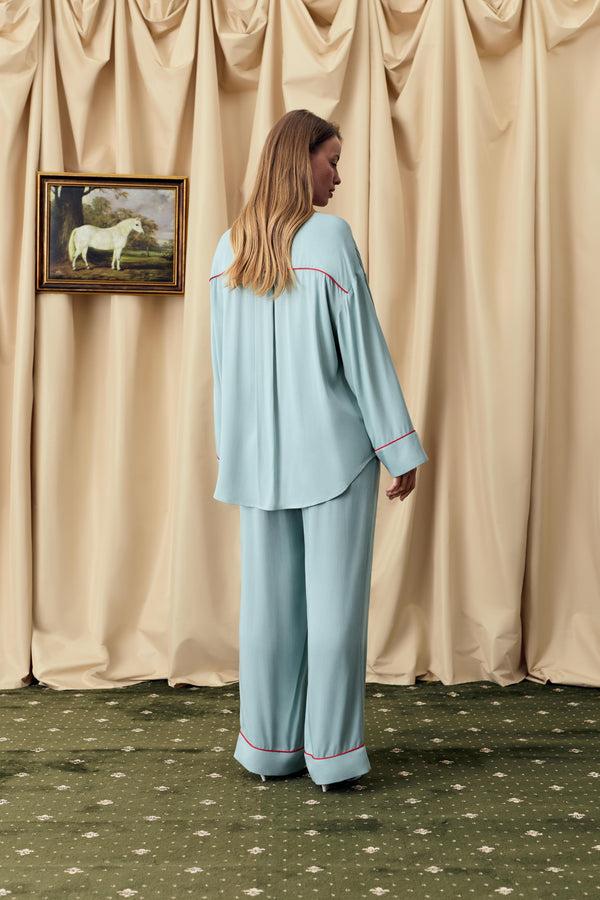 Sleeper Pastelle Oversized Pants In Dove Blue