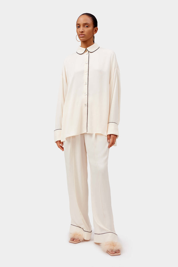 sleeper Pastelle Oversized Pants in Off-white